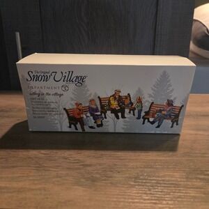 Department 56 Snow Village Sitting in the Village 6 Piece Set 56.55197 Ceramic